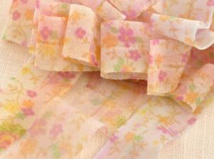 EU171彈性印花雪紗緞帶STRETCH ORGANDY RIBBON