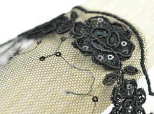 SF057網紗刺繡亮片-大花SEQUIN EMBROIDERY LACE